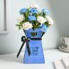 FlowerAura Premium Combo of Fresh Live 12 Mix Carnations Flower Bouquet In Box With Delicious 500g Chocolate Cake For Father's Day Surprise For Dad | Father | Papa | Father-In-Law(Same Day Delivery) view 3
