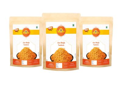 Baneeya Sa Muhiyabad aaloo bhujia namkeen - Aloo Bhujiya Bhujia | Batata Alu Bhujia Bhujiya Namkeen Snack | Ready to eat alu bhujia Namkeen Anytime Savoury Snack-1Kg*3Pack