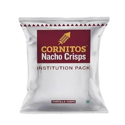Cornitos Nacho Crisps | Tortilla Chips | Snacks/Namkeen | Institutional Pack | Flavour: Sizzlin Jalapeno, 200g Pouch