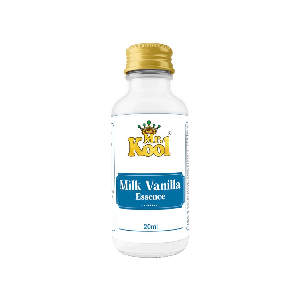 Mr. Kool Food Essence Milk Vanilla 20 mL - Perfect for Baking Cakes, Cupcakes, Cookies, Pancakes & Other Delicious Desserts | High-Quality Flavouring for Baking & Cooking