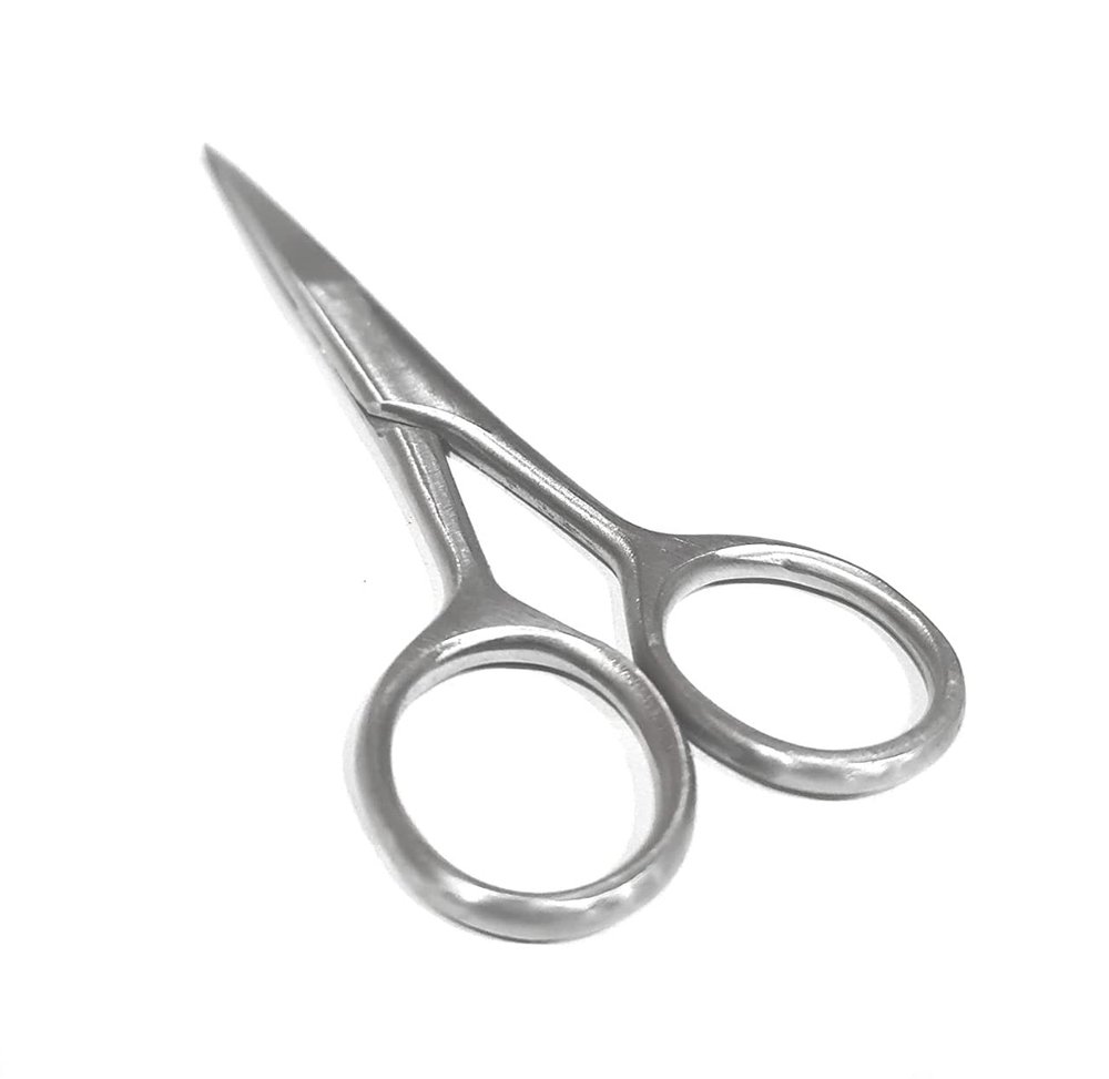 Hot Hairs Stainless Steel Hair Cutting Small Scissor for Men and Women Nose Hair, Moustache, and Beard Grooming Scissor
