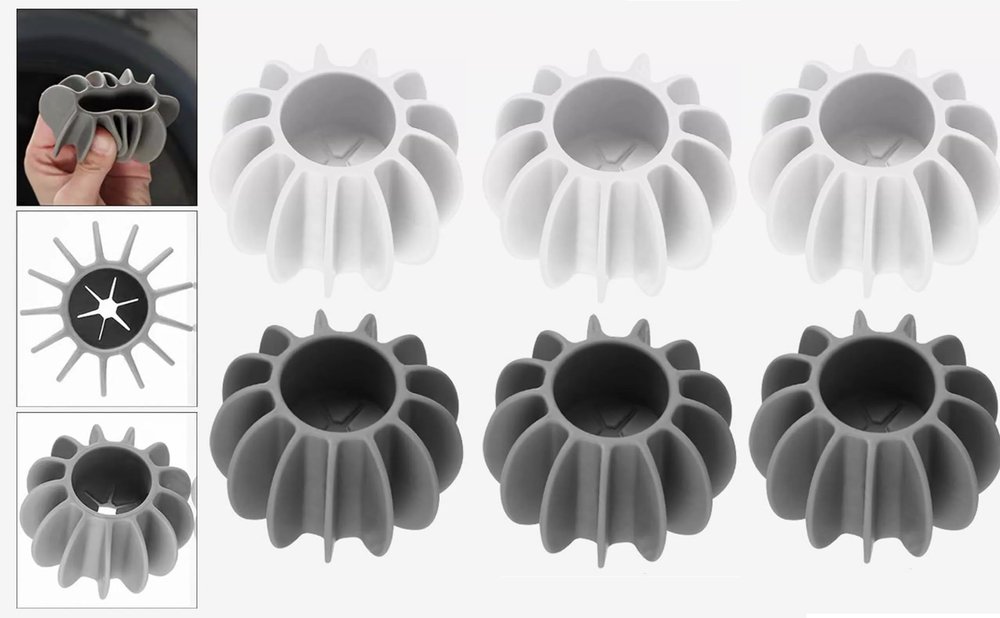 ROKTRY 6 pcs Laundry Ball Magic Silicone Dryer Balls Enhance Machine Cleaning Power Laundry Reusable Washing Ball Anti Winding Clothing