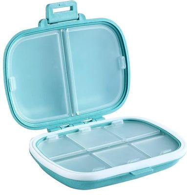 black sparrow Pill Medicine Organizer Storage Box with 8 Compartments - Moisture Proof, Ideal for Travel, Pocket, Purse, Daily Pill Case, Portable Medicine Vitamin Holder - (Multi-Colour)