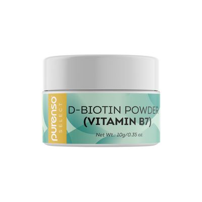 Purenso Select - 99% Pure D-Biotin Powder (Vitamin B7), 10g | for DIY Soaps, Creams, and Serums
