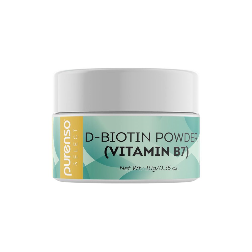 Purenso Select - 99% Pure D-Biotin Powder (Vitamin B7), 10g | for DIY Soaps, Creams, and Serums