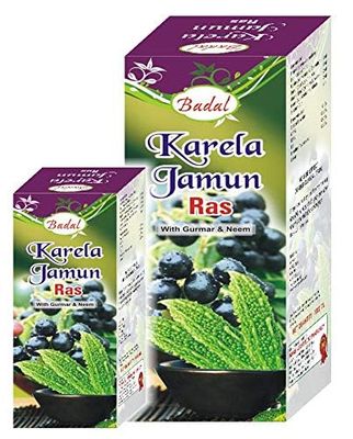 Badal Karela Jamun Ras Controls Blood Sugar, Diabetes Care (500 Ml)