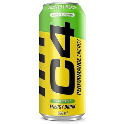 C4 Drink Twisted Limeade Zero Sugar Energy Drink 500ml (Imported United Kingdom)