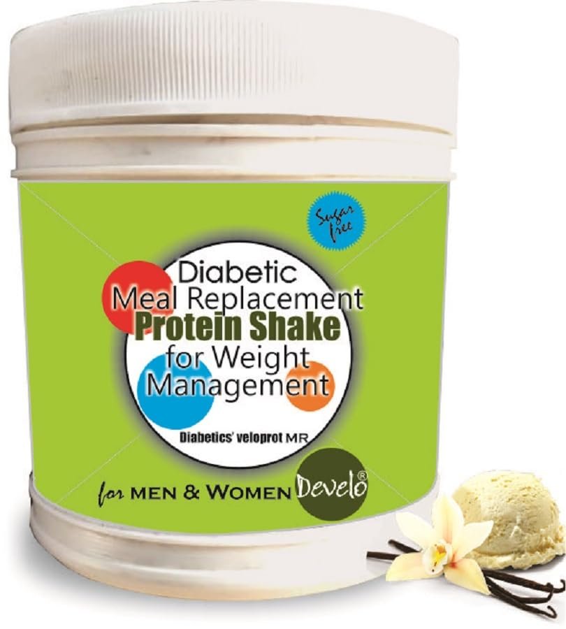 Develo Diabetic Protein Powder for Weight & flab loss (Pack of 1) - 500g Vanilla