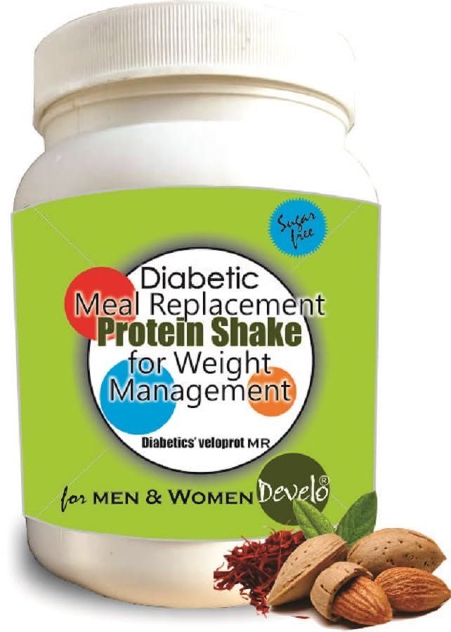Develo Diabetic protein powder Sugar Free For Diabetes Care in Weight & flab loss 1kg Kesar Badam Flavour