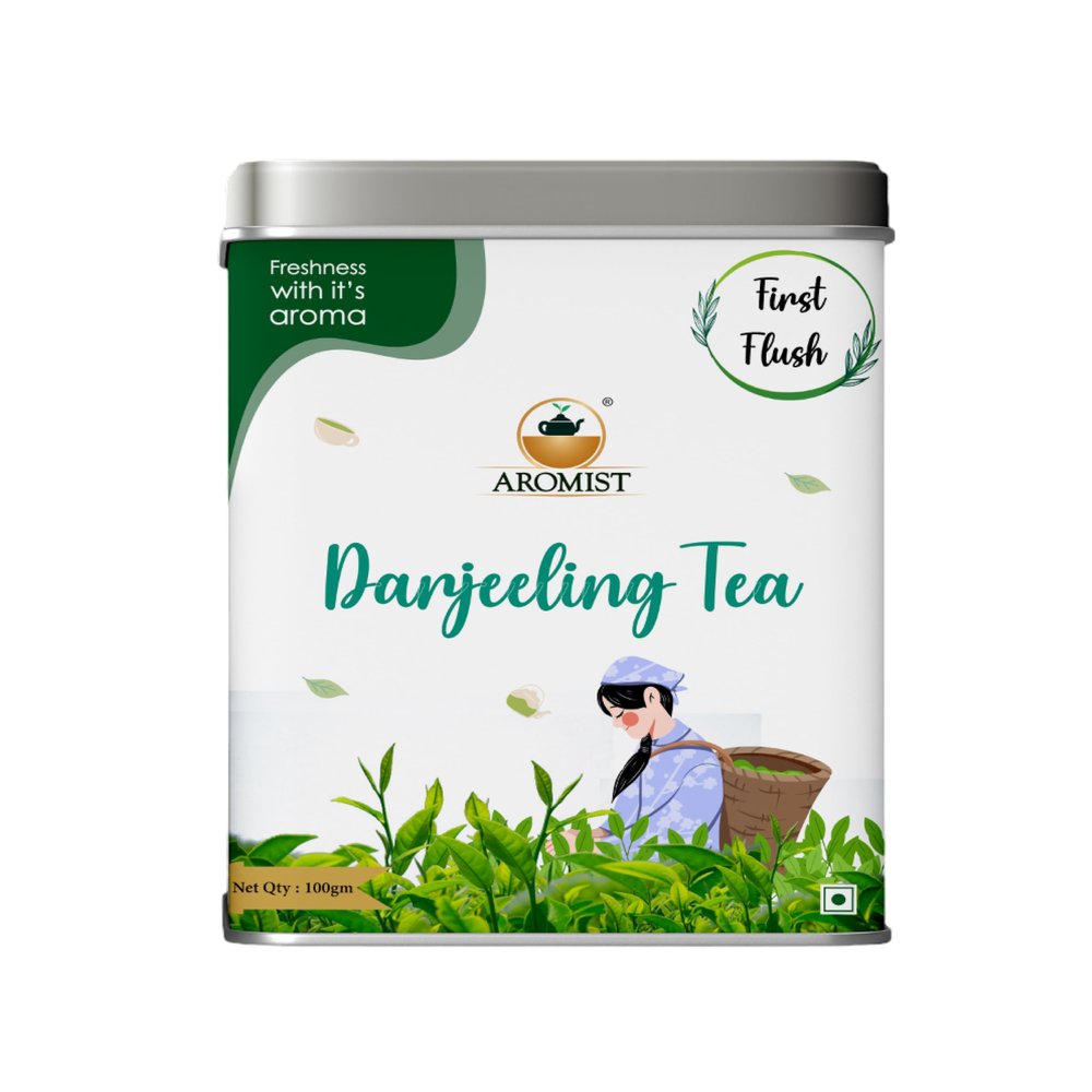 Aromist Darjeeling Tea 1St Flush | muscatel flavor | Floral Aroma | Gently Rolled Finest Single Leaf | Refreshing | Perfectly blend | All Natural Ingredients | 100Gms
