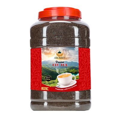 Aromist CTC Tea | Strong Chai | Added Darjeeling Leaf | Refreshing | Perfectly blend | All Natural Ingredients | No Preservatives | Selected Gardens of Dooars (3 Kg Jar)