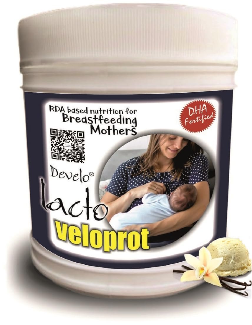 Develo Lactation Booster Protein Supplement for Lactating/Breastfeeding Mothers to Increase breast milk Supply in Feeding Mom - 500g Vanilla