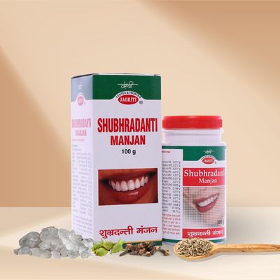 JAGRITI Shubhradanti Manjan - 1 Kg | For Strong Teeth | Improving Oral health | Relief from Sensitivity, Strengthens Gums | Ayurvedic Tooth Powder/Toothpaste | Dental Cleansing Powder