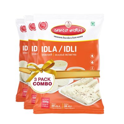 AMRAT NARSIH Idla/Idli Bazaar: A Taste of Tradition | Traditional Breakfast Spread with South Indian Delights | 1500 Gm (Pack of 3)