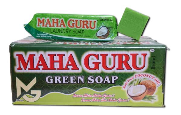 MAHAGURU Detergent Bar The Perfect Care For Your Clothes & Hands (10 kg - 40 pcs/Green Soap)