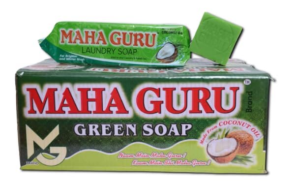 MAHAGURU Detergent Bar The Perfect Care For Your Clothes & Hands (10 kg - 40 pcs/Green Soap)