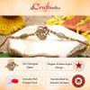 eCraftIndia Golden Lord Ganesha Om Designer Rakhi for Brother with Chocolate, Cadbury Celebrations Gift Pack of 5 Assorted Chocolates, Rakhi with Chocolate Gift - Roli Chawal Pack view 4