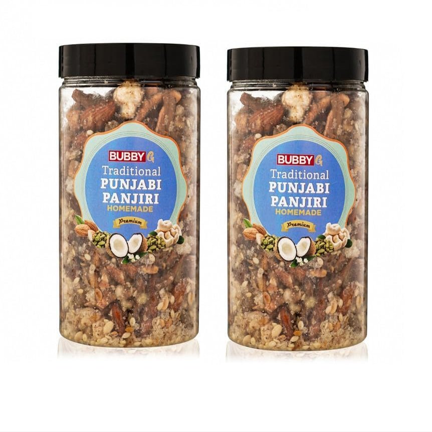 BUBBY G Punjabi Panjiri |Pure, Natural, No Preservatives Added 500 gm (Pack of 2)