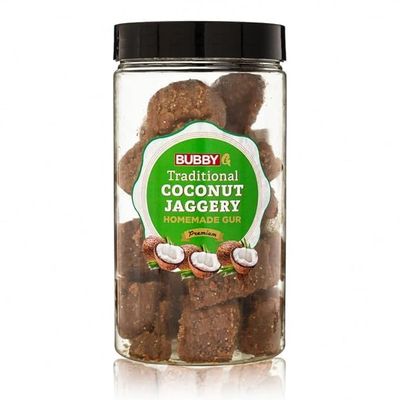 BUBBY G Coconut Gur |Organic coconut jaggery Natural sweetener Coconut palm sugar Traditional jaggery Pure, Natural, No Preservatives Added (Pack of 1)
