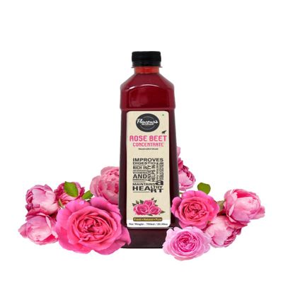 FLAVOURS AVENUE - Rose Beet Concentrate (Make delicious Rose Milk, Top on Ice cream, and Enjoy with Falooda) - 750ml / 25.36oz
