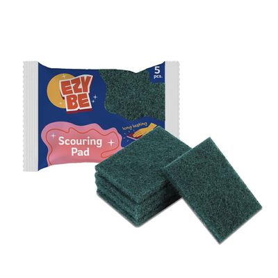 Ezybe Scouring Scrubby Non-Scratching Scouring Pads Sponge - Pack of 5 Pads, Pack of 4, Ideal for Gentle Cleaning, Non-Scratching, Durable and Effective for Kitchen and Household Use