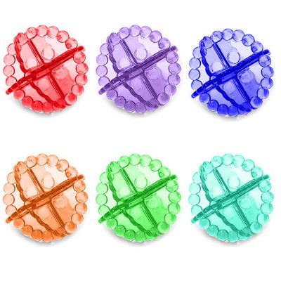 MADHYA Reusable Silicone Washing Machine Ball Laundry Dryer Ball Durable Cloth Cleaning Ball Rendom Colour, Laundry Dryer Balls for Household Cleaning, Enhance Your Machine Cleaning Power, Pack of 6