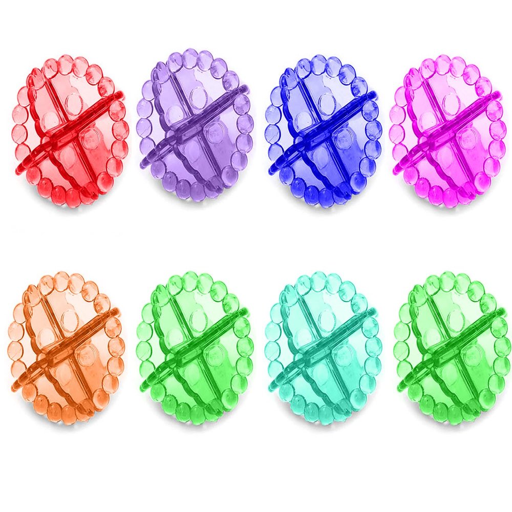 MADHYA Reusable Silicone Washing Machine Ball Laundry Dryer Ball Durable Cloth Cleaning Ball Rendom Colour, Laundry Dryer Balls for Household Cleaning, Enhance Your Machine Cleaning Power, Pack of 8