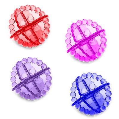 ERZA Reusable Silicone Washing Machine Ball Laundry Dryer Ball Durable Cloth Cleaning Ball Rendom Colour, Anti Winding Laundry Dryer Balls, Enhance Your Machine Cleaning Power, Pack of 4
