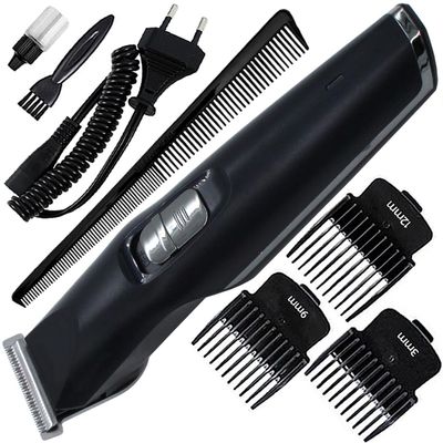 D10 Fully Waterproof Professional Low Noise Hair Clipper Electric Razor Rechargeable Beard Moustache Trimmer 120 min Runtime 4 Length Settings (Multicolor)