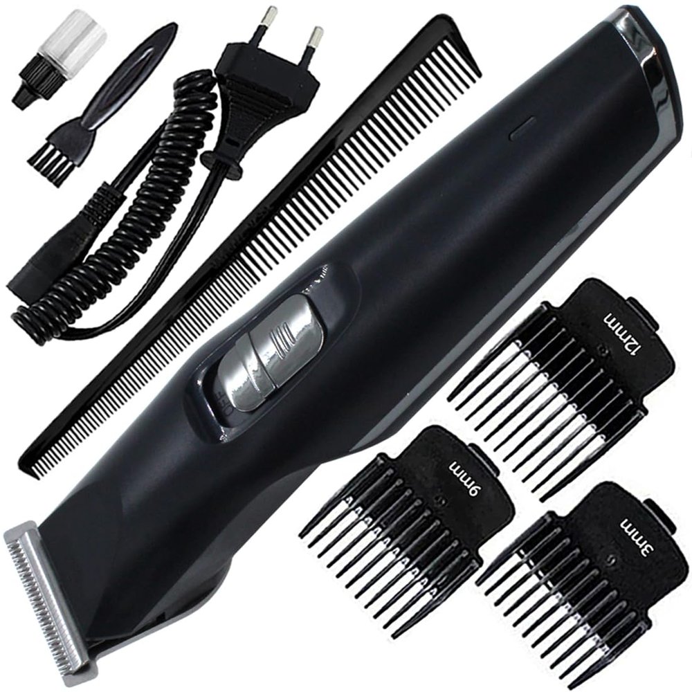 D10 Fully Waterproof Professional Low Noise Hair Clipper Electric Razor Rechargeable Beard Moustache Trimmer 120 min Runtime 4 Length Settings (Multicolor)