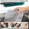 Crowd Clicks Stainless Steel Mesh Dual Layered Scrubbing Pads  Heavy Duty Cleaning Scrubbers for Kitchen, Pots, and Pans (Pack of 3) view 2