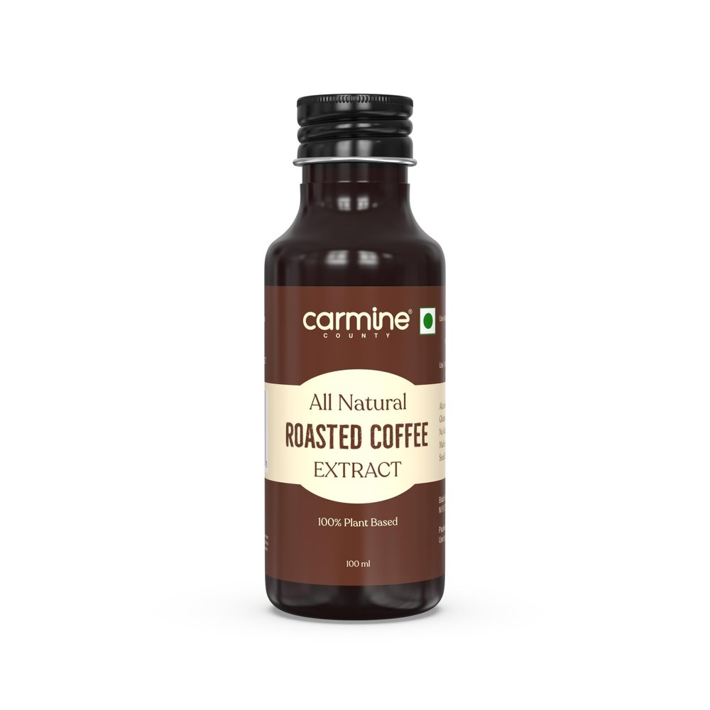 Carmine County All-Natural Medium Roast Coffee Bean Extract | 100ml | No Additives | Roasted Coffee Essence Flavoring for Baking, Desserts, Ice Cream & Sweets