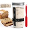 Supvox 730ml Sourdough Starter Kit, 25oz Sourdough Starter Jar with Metallic Lid, Silicone Spatula, Feeding Tracker, Extra Thermometer Strips & Breathable Covers Sourdough Bread Starter Kit view 1