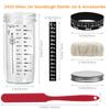 Supvox 730ml Sourdough Starter Kit, 25oz Sourdough Starter Jar with Metallic Lid, Silicone Spatula, Feeding Tracker, Extra Thermometer Strips & Breathable Covers Sourdough Bread Starter Kit view 2