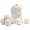 MADHYA Wool Dryer Balls, Natural Fabric Softener, Reusable, Reduces Clothing Wrinkles and Saves Drying Time, Alternative to PVC Balls, Dryer Sheets & Liquid Softener, Lint Free, White, Pack of 12 view 1