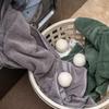 MADHYA Wool Dryer Balls, Natural Fabric Softener, Reusable, Reduces Clothing Wrinkles and Saves Drying Time, Alternative to PVC Balls, Dryer Sheets & Liquid Softener, Lint Free, White, Pack of 2 view 2