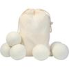 JOYUS Wool Dryer Balls, Natural Fabric Softener, Reusable, Reduces Clothing Wrinkles and Saves Drying Time, Alternative to PVC Balls, Dryer Sheets & Liquid Softener, Lint Free, White, Pack of 4 view 1
