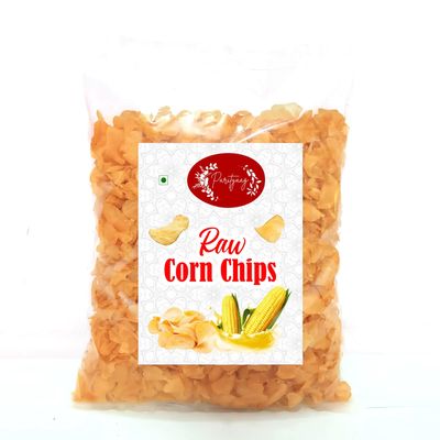 Parityaag Crispy Corn Chips|Makai Pova|Cornflakes|Corn Fryums Delicious & Light Snack|Gluten-Free Snacking (500Gm)