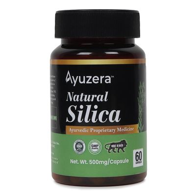 Natural Silica With Bamboo Extract 500 mg, Food Supplement (60 Capsules)