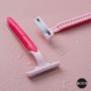 MESKIN 10Pcs Twin Blade Full Body Razor Sweden Stainless Steel Twin Blade Micro Shave Technology Anti-Slip Rubberised Grip for Better Shave Blue Rubber Grip Razor (Pack of 10) (Pink) view 2