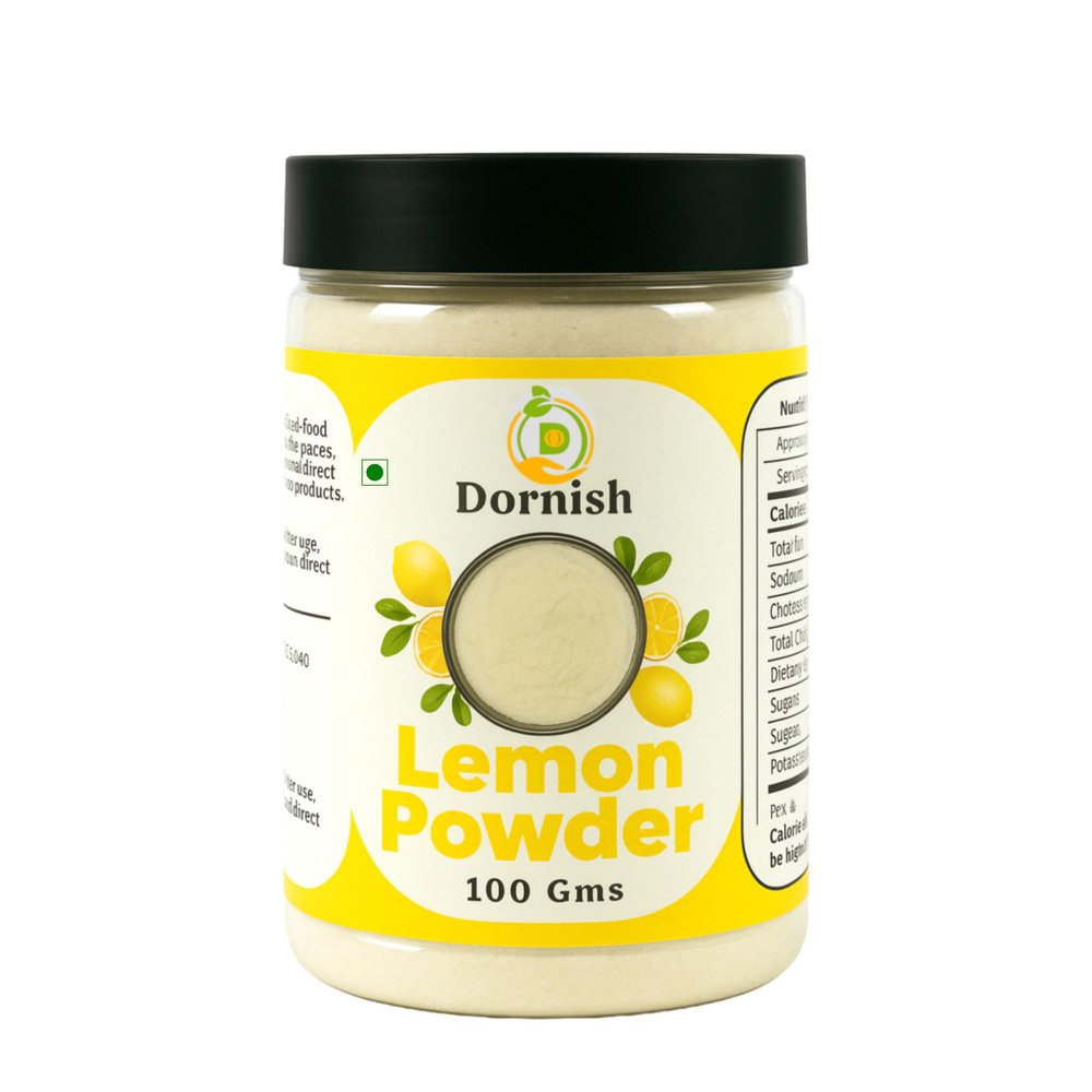 Dornish Lemon Powder 100 Gms, Used For Cooking And Baking, Beverages,Skin care Etc.100% Pure, Natural Flavouring