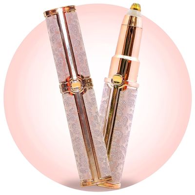 AMENDAS 2 in 1 Rechargeable Facial Hair Remover with Replaceable Heads Face Trimmer For Women Facial Hair Painless Personal Hair Removal Eyebrow Razor with Indicator Lights