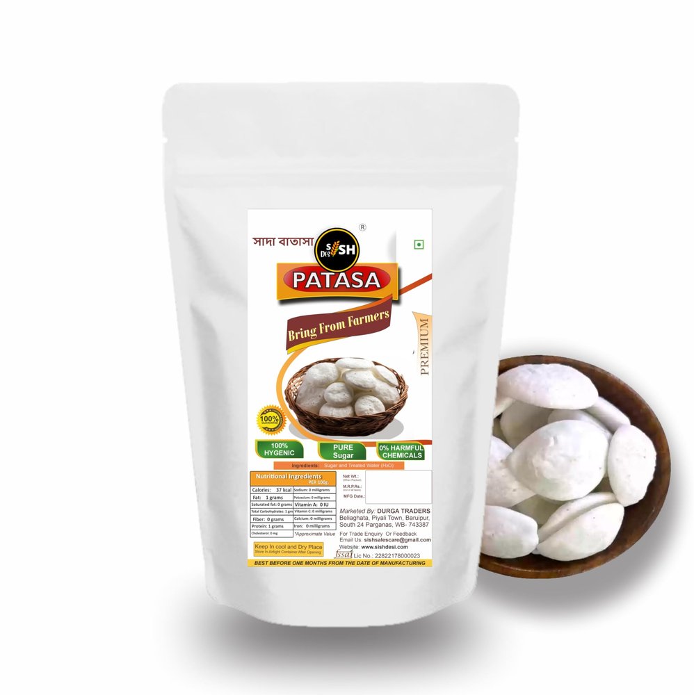 Sish Desi Pure Bengali 1.6kg Batasha Sweet | Fresh Sugar Drop Batasa for Diwali Puja Prasad | God Pooja Patasha | White Patasa Candy