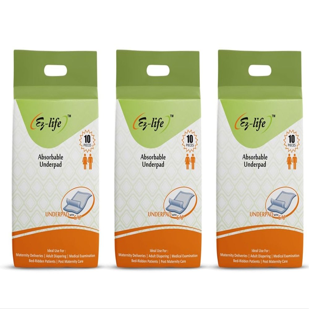 MEDELITE MEDSERVE Premium Underpads, Large 60 X 90 cm, Super Absorbent Polymer & Soft Surface (40)