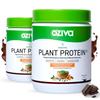 OZiva Bioactive Plant Protein (Chocolate) | 25g Protein,5.5 BCAA| Pea Isolate| Plant based Protein Powder for Women & Men | Essential Amino Acids| Vegan Protein supplement,Sugar free, 500g Pack of 2 view 1