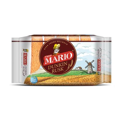 Mario Dunkin Rusk  Delicious extra long premium rusk topped with delightful flavors and with the goodness of Suji, Khus Khus, and the aromatic allure of Saunf. 360gm ((Pack of 1))