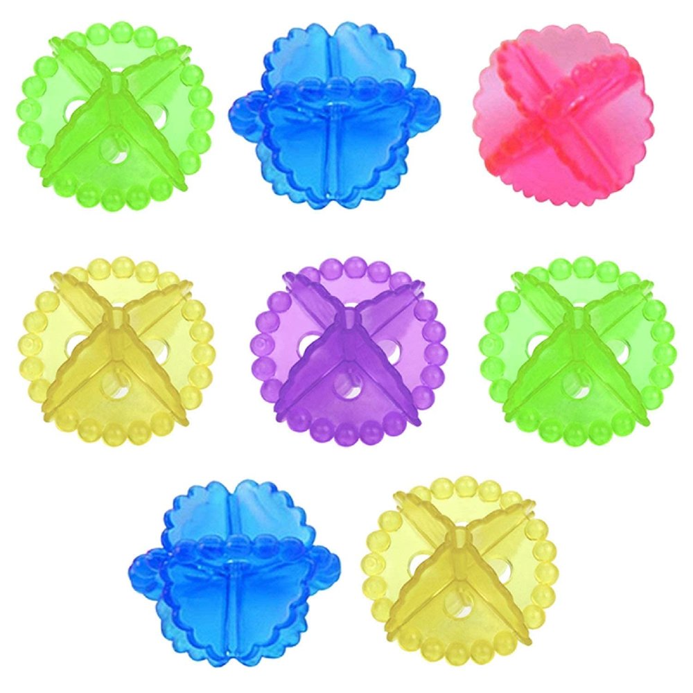 Plastic Washing Machine Dryer Cleaning Clothes Wash Ball Laundry Drying Balls Reusable Dryer Balls (Pack of 4_Multi)
