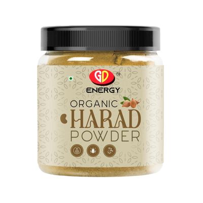GD Energy Organic Harad, Haritaki, Inknut Powder Natural Digestive Health Booster | 100% Natural | Internal Cleanser and Detoxifier | Digestive Health - Jar Pack (200gm)