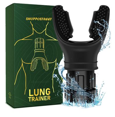 SHOPPOSTREET Breathing Trainer, Respiratory Muscle Trainer, Improve Breathing Ability, Lung Breathing Trainer, Breathing Enhancer,Increased Sports Breathing Fitness, Lungs Exercise Equipment (1) Black