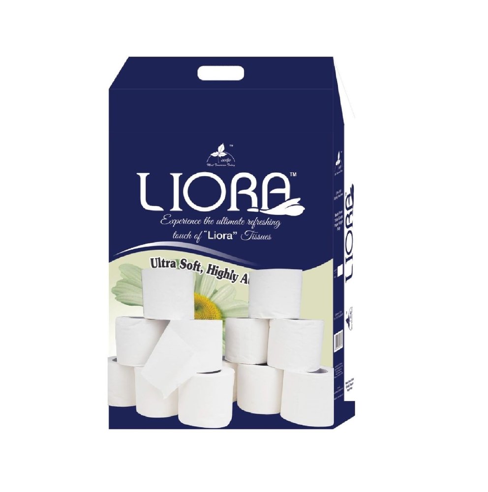 Liora 2 Ply Toilet Paper Roll | 2,220 Pulls | 185 Pulls x 12 Rolls| Ultra-Soft, Highly Absorbent Tissue | Compatible with All Dispensers | Ideal for Home, Office & Restaurant Use